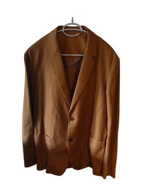 VINCE Blazer Linen Cotton Blend- Brown Sport Coat Size L